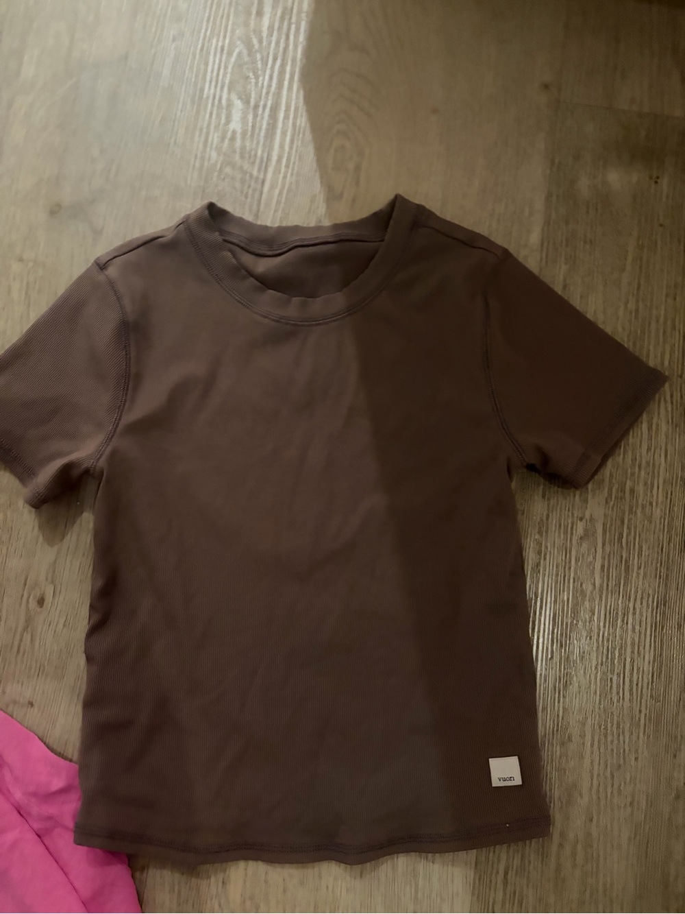Short Sleeve Crew Neck Tee - Brown